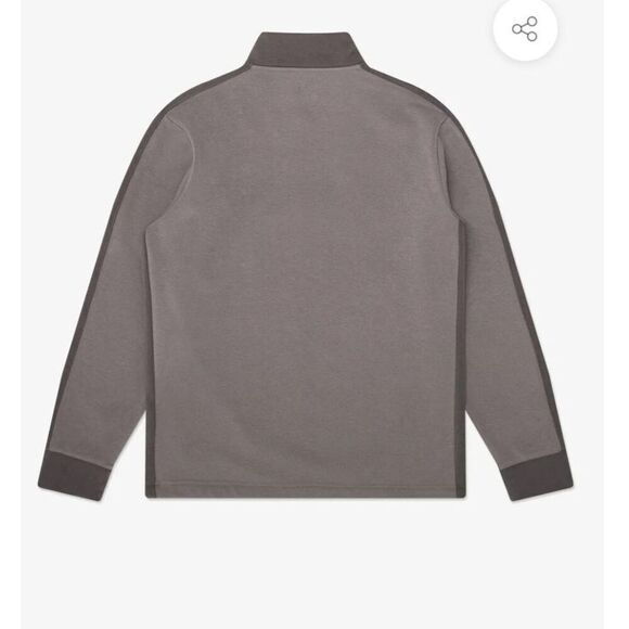 Swet Tailor Stretch Microfleece Quarter Zip Slalom Stripe Pullover Grey Monument - Picture 8 of 11